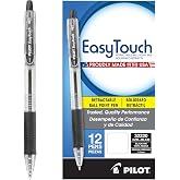 PILOT EasyTouch Ballpoint Pens, Medium Point 1.0mm, Black Ink, 12-Pack | Taking notes made easy, black pens for school or office, retractable, refillable, ball point pens medium point