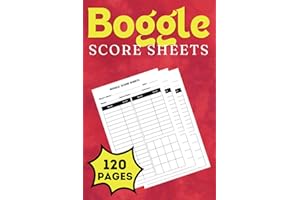 Boggle Score Sheets: Boggle Score Record, 6 x 9 inches with 120 Boggle Score Sheet, for scorekeeping