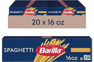 Barilla Spaghetti Pasta, 16 oz. Box (Pack of 20) - Non-GMO, Made with Durum Wheat Semolina - Kosher Certified