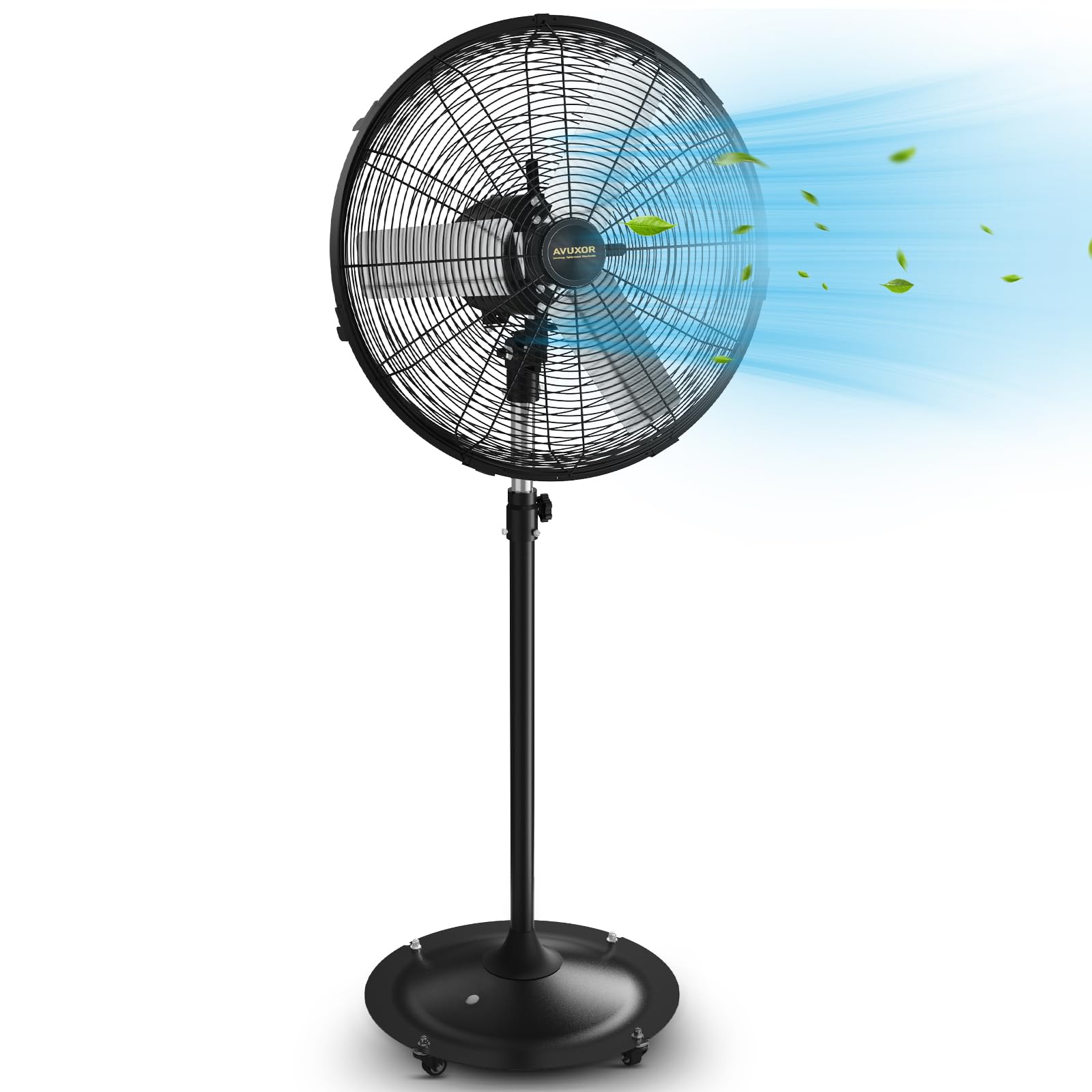 Photo 1 of 24'' Outdoor Pedestal Fan, 4 Speed Oscillating Pedestal Fan with All Sealed Brushless DC Motor, Outdoor Fans for Patios Waterproof, Heavy Duty Industrial Fan for Commercial, Garage, Warehouse, Factory