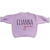 Personalized Baby Sweater with Name Custom Sweater for Newborn Boy Girl Embroidered Gift for Baby Shower Birthday Christmas