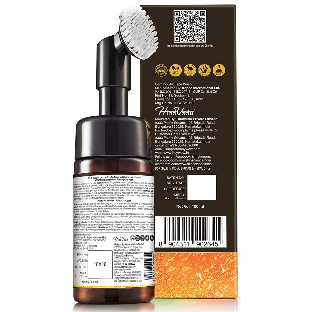 wow skin science foaming face wash