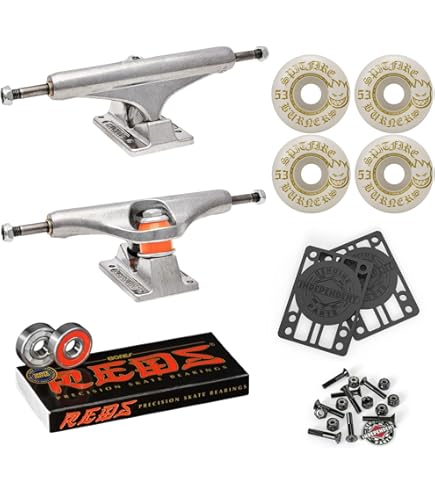 Amazon.com : Independent Skateboard Trucks 129 Mid + 54mm Spitfire