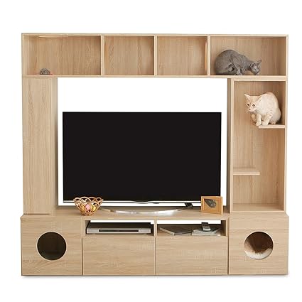 Amazon Lowya ロウヤ 猫家具 シリーズ テレビ台 キャット