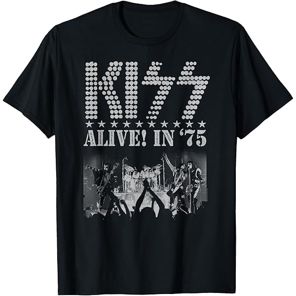 キズ　ELISETシャツ Amazon.com: KISS - 1977 Alive II T-Shirt : Clothing, Shoes