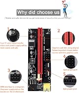 Bumdenuu VER009S PCIe 1X to 16X Riser 4Pin/6Pin USB 3.0 Graphics Card for BTC view 3