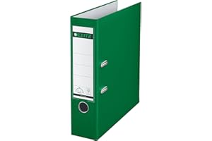 Leitz 2-Ring 3-Inch Premium Linen Textured A4 Sized European Binder, Green (1010-GR)