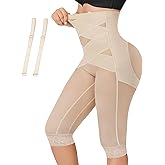 RDSIANE Capri Leggings for Women Tummy Control Shapewear Pants Thigh Slimmer Butt Lifting Leggings With Straps