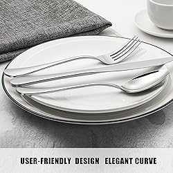 60 Piece Silverware Set for 12, Stainless Steel