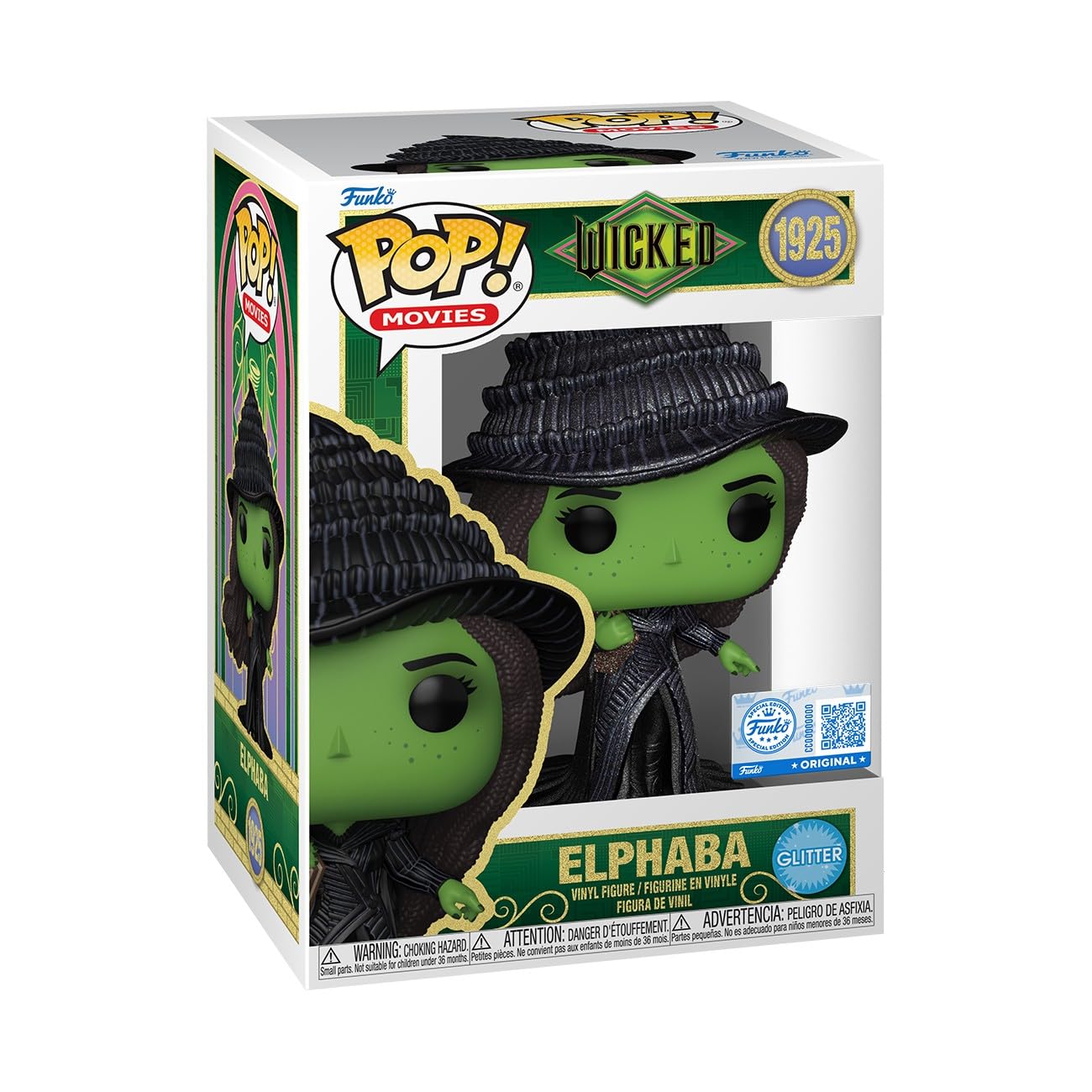 Photo 1 of Funko Pop! Movies: Wicked Pt. 2 - Elphaba - Glitter - Amazon Exclusive - Collectable Vinyl Figure - Gift Idea - Official Merchandise - Toys for Kids & Adults - Movies Fans - Figure for Collectors