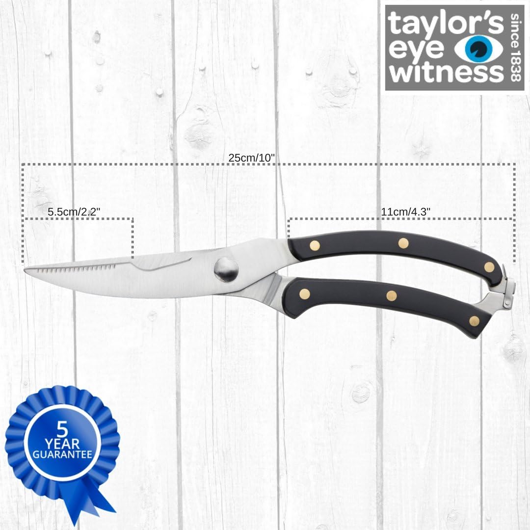 Heavy Duty Kitchen Poultry Shears, 25cm/10inch Large, Strong, Full Tang Handle - Image 3