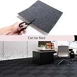 KAHEIGN 30Pcs Self Adhesive Carpet Tiles 30cm x 30cm Dark Grey view 5