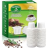 Aussen Disposable Coffee Paper Filters Replacement Kerig Filter Fit All Keurig Single Serve Filter Brands Compatible with Reusable Single Serve Pods Keurig Coffee Maker (White, 200pcs)