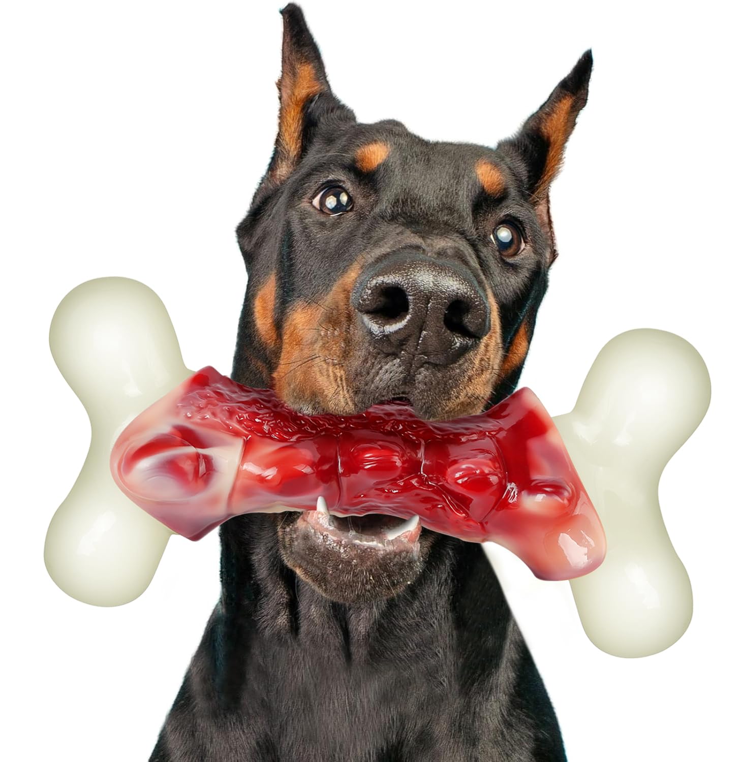 2TRUL Dog Toys for Aggressive Chewers,Durable Dog Toys for Medium/Large Breed Dogs,Indestructible Dog Toy,Real Bacon Flavored,Best Extreme Chew Toys to Keep Them Busy