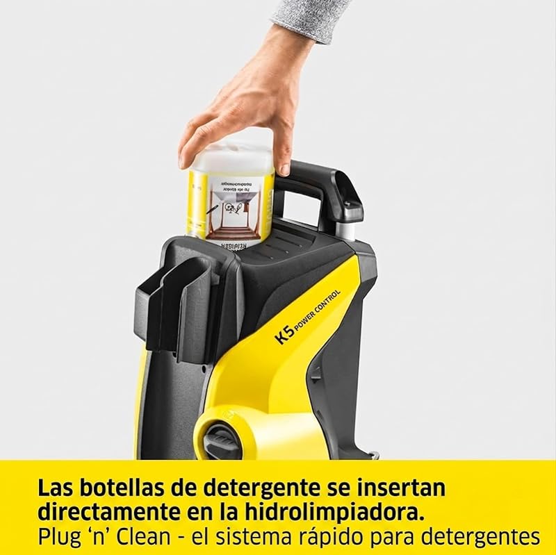 Hidrolimpiadora K 5 Power Control, presión: 145 Bar, caudal: 500 l/h, Rendimiento: 40 m²/h, Peso: 13 kg, Manguera y Pistola de Alta presión Incluidas, Yellow/Black