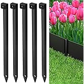 GZBEVITAR Landscape Edging Metal Stakes - 20 Pcs, 10 Inch Garden Landscape Stakes, High Carbon Steel Landscape Anchoring Stakes for Flowerbed Edging, Outdoor Tent and Landscape Edging Coil