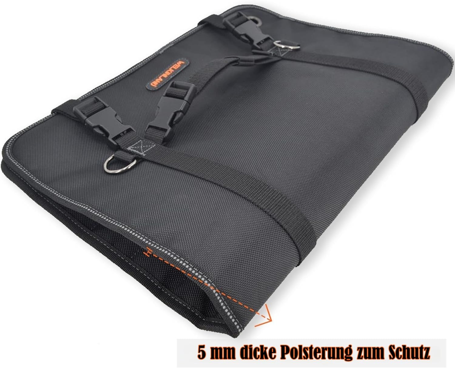 22 Taschen Schraubenschlüsselrolle, Schraubenschlüssel-Set, Werkzeugrolle, Schraubenschlüsseltasche, Schraubenschlüssel-Werkzeugrolle, Schraubenschlüsselhaltertasche, aufrollbarer Organizer 8
