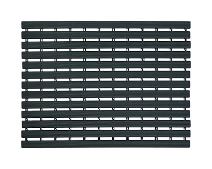 F Fabsouk Premium Shower Mat | Bath Mat (61 x 45 cm) Anti Slip | Skid Proof for Bathroom and Wet Area | Jet Black Color