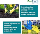 A406 Hi Viz Thermal Work Gloves Winter Latex Rubber Builders Gardening Size 9 view 6