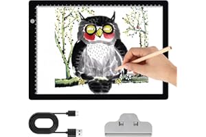 TSOCOS A4 Light Pad - Diamond Painting Light Board, 3 Levels Adjustable Brightness Tracing Light Box, Type-C USB Power Cable LED Light Pad for Diamond Painting, Weeding Vinyl, Drawing