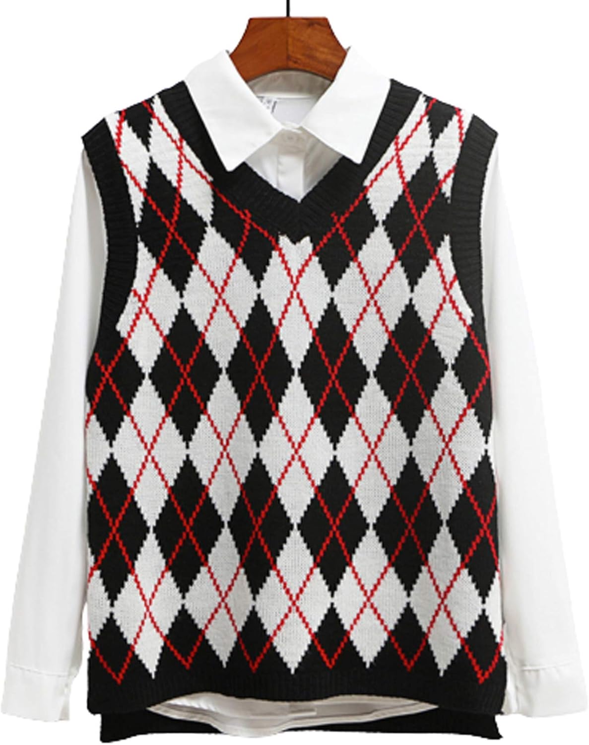 white knitted vest top