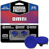KontrolFreek Omni for PlayStation 4 (PS4) and PlayStation 5 (PS5) | Performance Thumbsticks | 2 Low-Rise Concave | Blue
