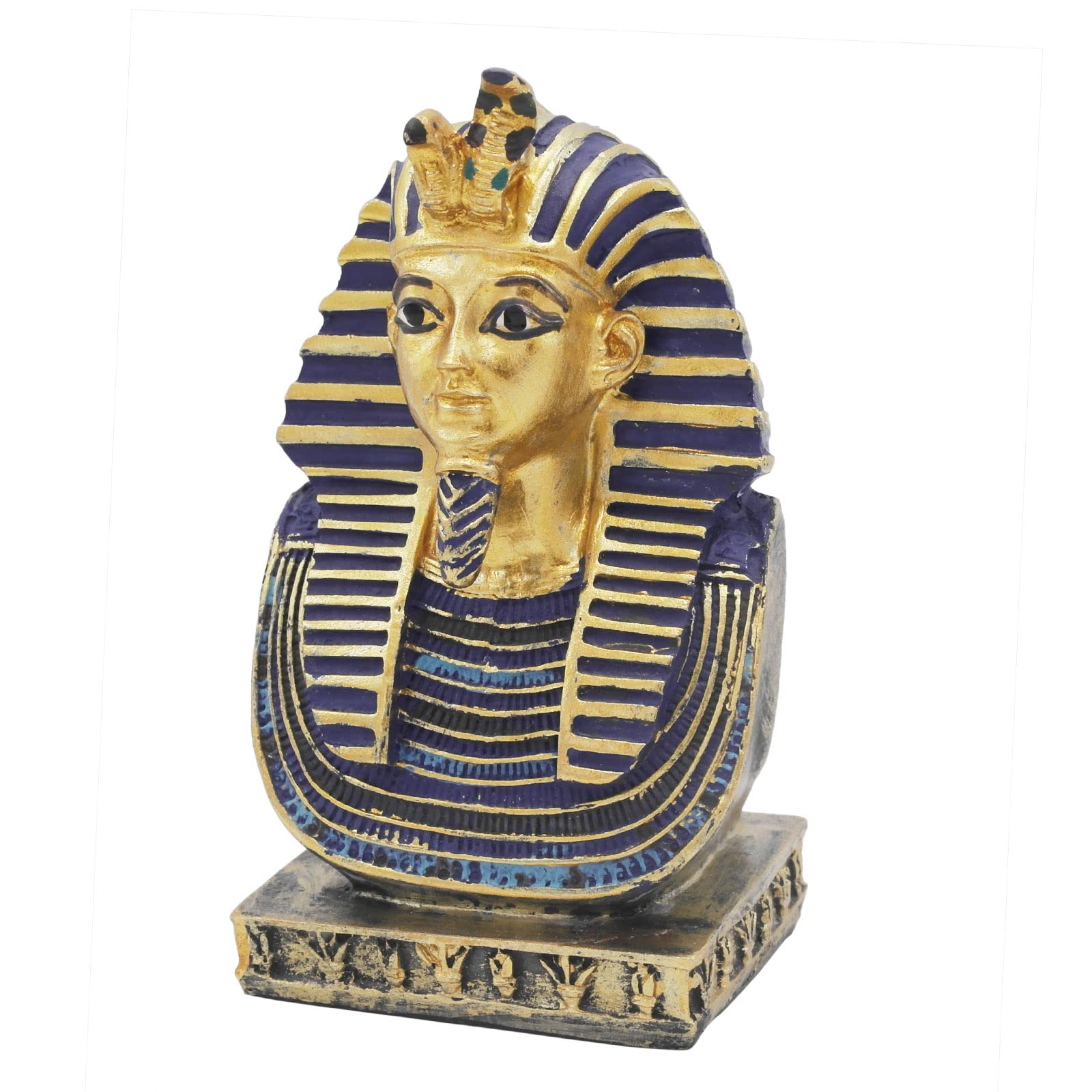 Kocris Casa Aquarium Egyptian Pharaoh Fish Tank Decorations Ancient Egypt Reptile Turtle Lizard Spider Tanks Terrarium Décor Ornament Pet Gold — image 1