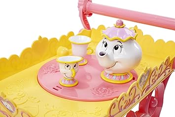 beauty and the beast tea set cart