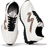 Project Cloud Trendy Fashion Sneakers for Women 2026 - Memory Foam and Non-Slip Comfortable Casual Ladies Shoes for Womens Fashion Sneakers - Lightweight Lace-up Shoes (Lecco)