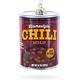 Chili Soup Can Glass Christmas Ornament