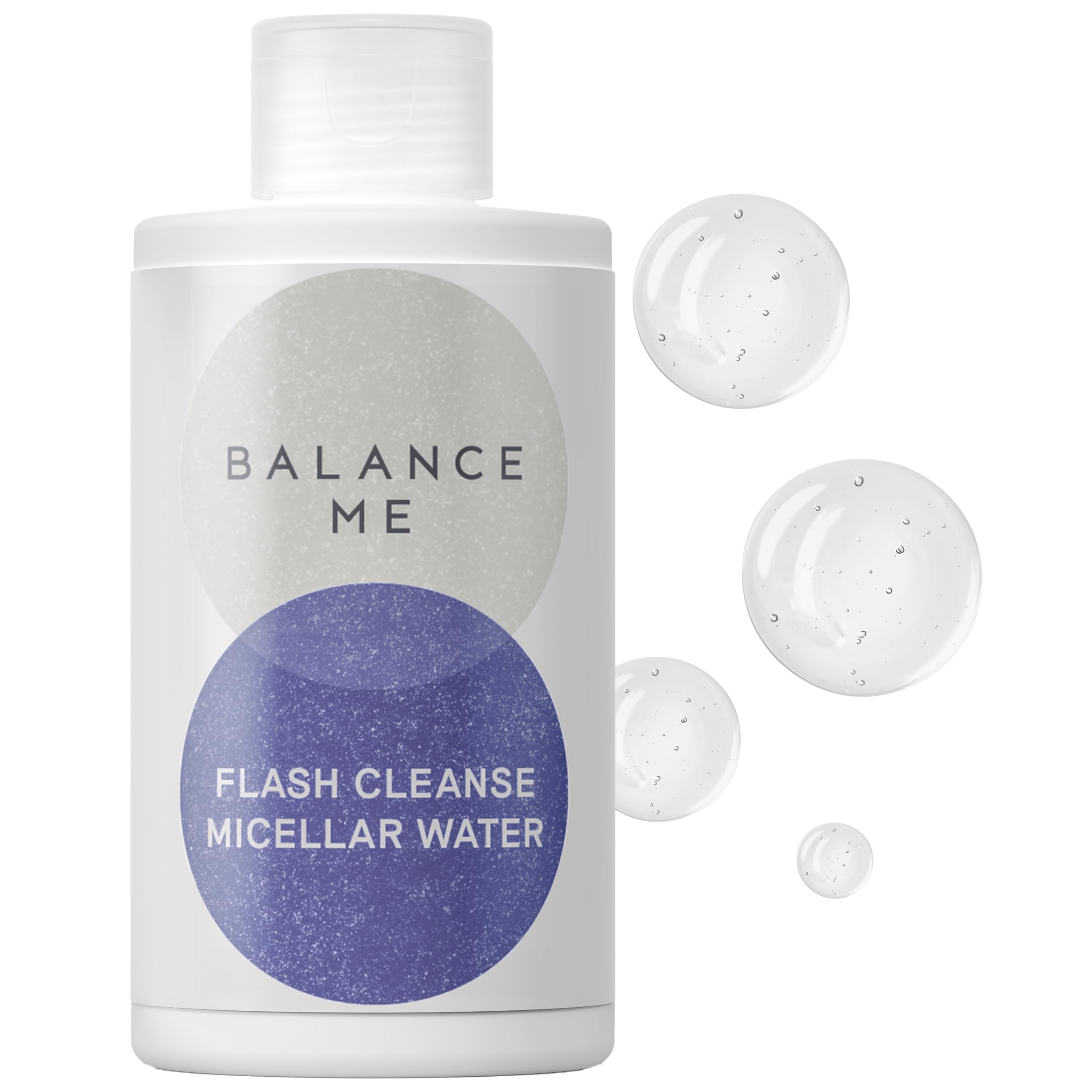 Balance Me Flash Cleanse Micellar Water 180ml, Facial Cleanser with Hyaluronic Acid, Makeup Remover for All Skin Types, Vegan Friendly