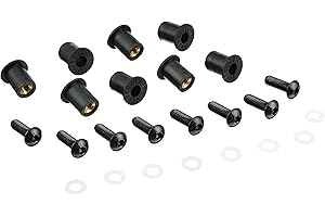 Puig 0957N Black Windscreen Screw Kit with Well Nut