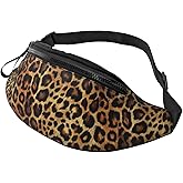 Leopard Print Fanny Pack Waist Bag Adjustable Belt Bag For Men Women Traveling Hiking Cycling Running