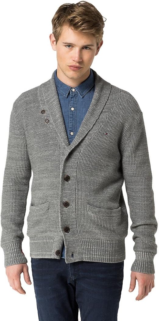 Tommy Hilfiger Cardigan Man DM0DM01007017 (Deep Grey HTR) Amazon.co