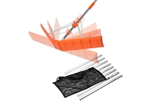 EZ Smart Snow Roof Rake, Adjustable 36IN Blade V-Blade Technology, Prevents Ice Dams, 21ft Reach Pole Included, Quick Assembly, Carrying Bag Included, NO wheels or sharpe edge to damage your shingles.