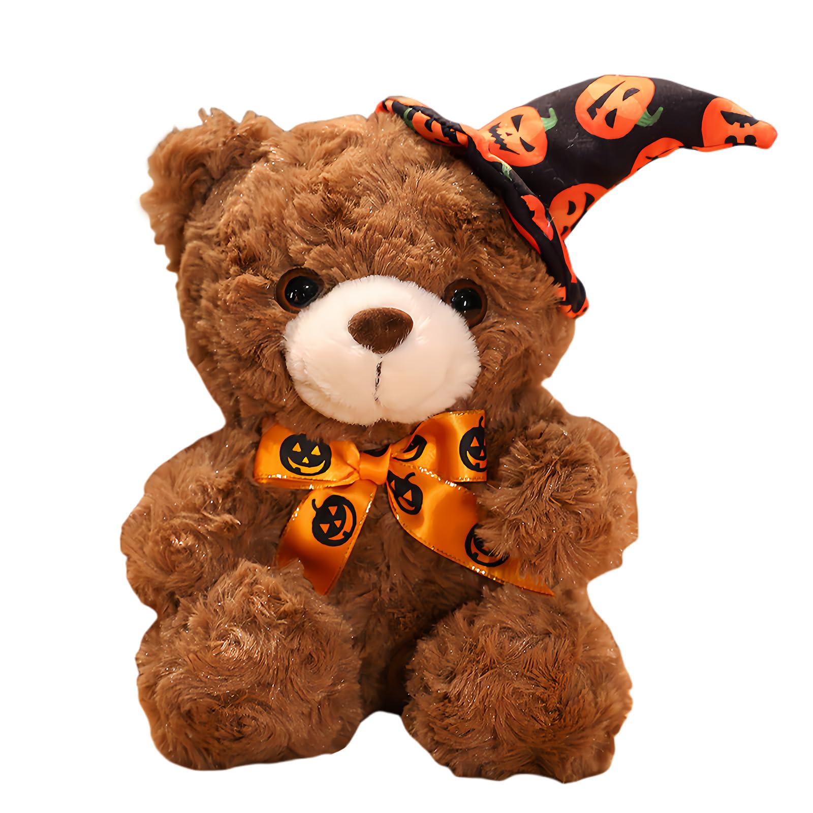 COSORO 23cm Halloween Teddy Bear Dolls Plush Toy,9" Cute Brown Halloween Stuffed Teddy Doll Toy,Hallo-ween Plushies,Hallo-ween Collection Cuddly Toys Soft Toys for Kids Girls Boys