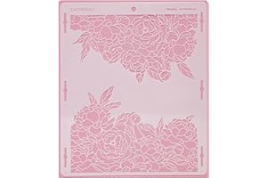 Lacupella Large Cake Decorating Stencil (PEONIA) Peony Flower Pattern