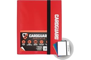 CardGuard Trading Card Binder Pro-Folio – 9 Pocket Binder - Side-Loading Album, Durable & Acid-Free Storage for Pokémon, YuGiOh, MTG, TCG, Game & Sports Cards, Red