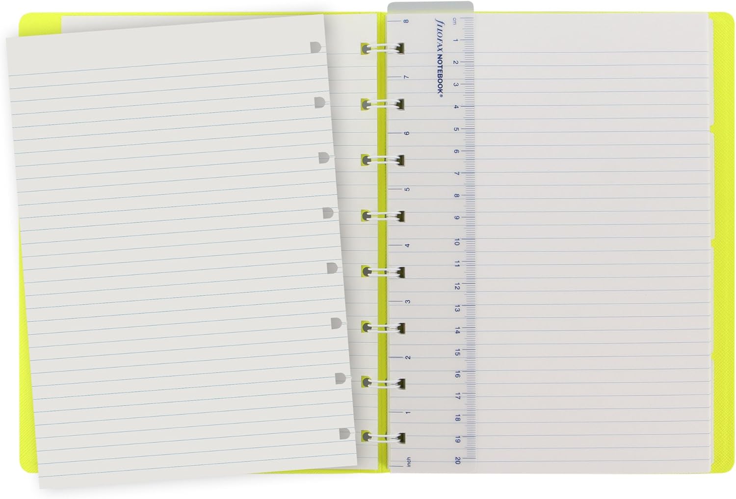 Notebook Saffiano Fluoro A5 Grey/Yellow, Grey / Giallo, Pocket - Image 3