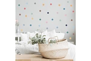 Polka Dots Boho Wall Stickers Multi-Color Dot Wall Decals Vinyl PVC Circle Wall Stickers for Kids Boys Girls Bedroom Living R