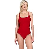 Gottex Harbourside Women’s Textured Square Neck One Piece Swimsuit with Soft Cups and Tummy Control Beachwear Essential