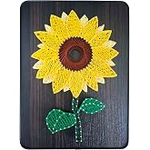 DIY String Art Kit for Adults,Beginner,Teens,Kids.Include All Necessary Accessories and Frame, Adults Crafts Kit, Home Wall Decorations Unique Gift（Sunflower 9.8 X 13.4 inch）