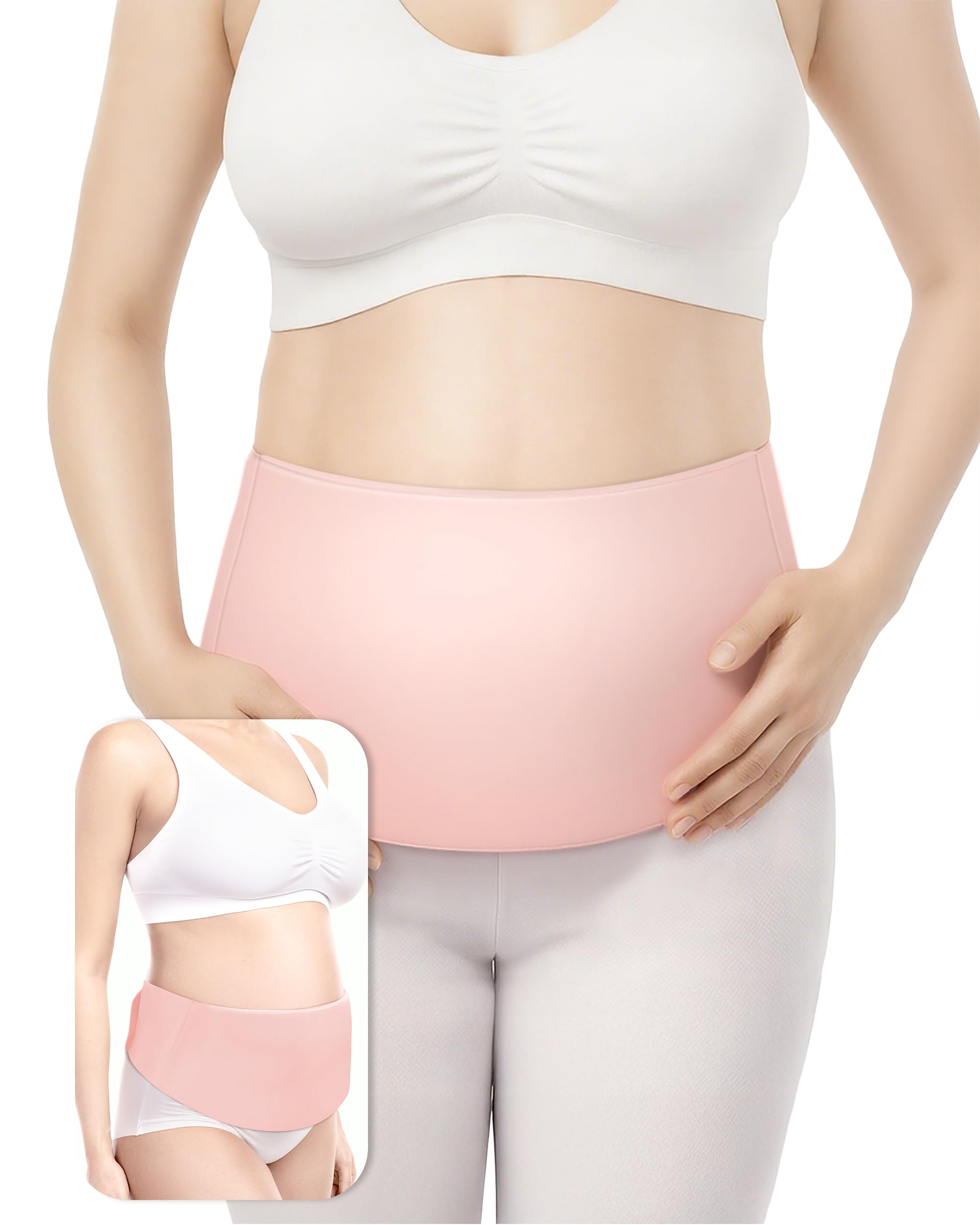 Photo 1 of Hysterectomy & C-Section Belly Binder for Post-Op, Hot & Cold Therapy Ice Pack Waist Belt, Lycra Fabric Gel Pad for Incision Protection, Reusable Cooling Wrap for Post Surgery Pain Relief