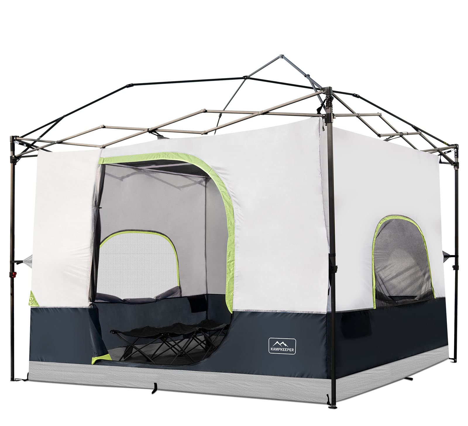 Photo 1 of KAMPKEEPER Camping Inner Tent for Pop Up Canopy Converts 10'x10' Straight Leg Canopy into Camping TentFully Vented Roof, Black