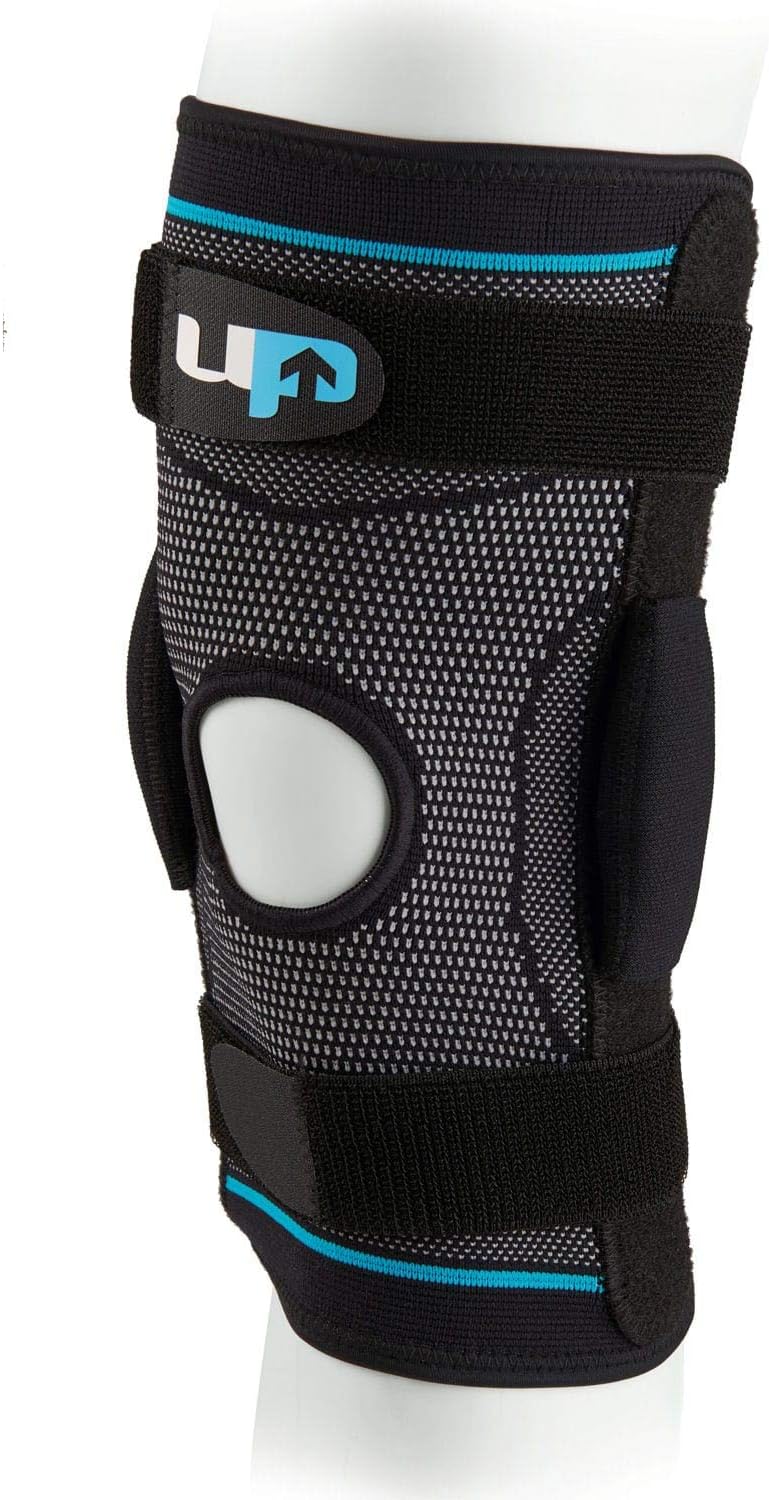 Ultimate Compression Hinged Knee Support - Large, Black / Blue