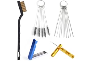 LASUROA Carburetor Cleaning Kit with Carb Cleaner Spray & Throttle Body Tools Kits: Includes 1 Single-Head Brush, 23 Needles, 5 Nylon Brushes, and 1 Scraper for Motorcycle, ATV, Chainsaw & Welder Maintenance