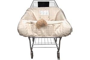 Boppy Shopping Cart Cover for Baby - 360° Coverage Cart Cover for Babies with Safety Harness, Toy Tether, One-Hand Placement,