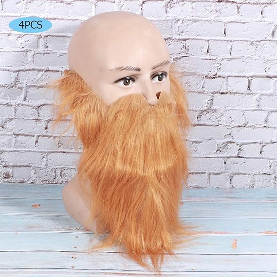 Amazon Co Jp 4枚セット 髭 コスプレ あご髭 口ひげ ひげ コスチューム 衣装 宴会 パーティー イベント ハロウィン 仮装 変装 パーティー グッズ コスチューム用小物 ホビー