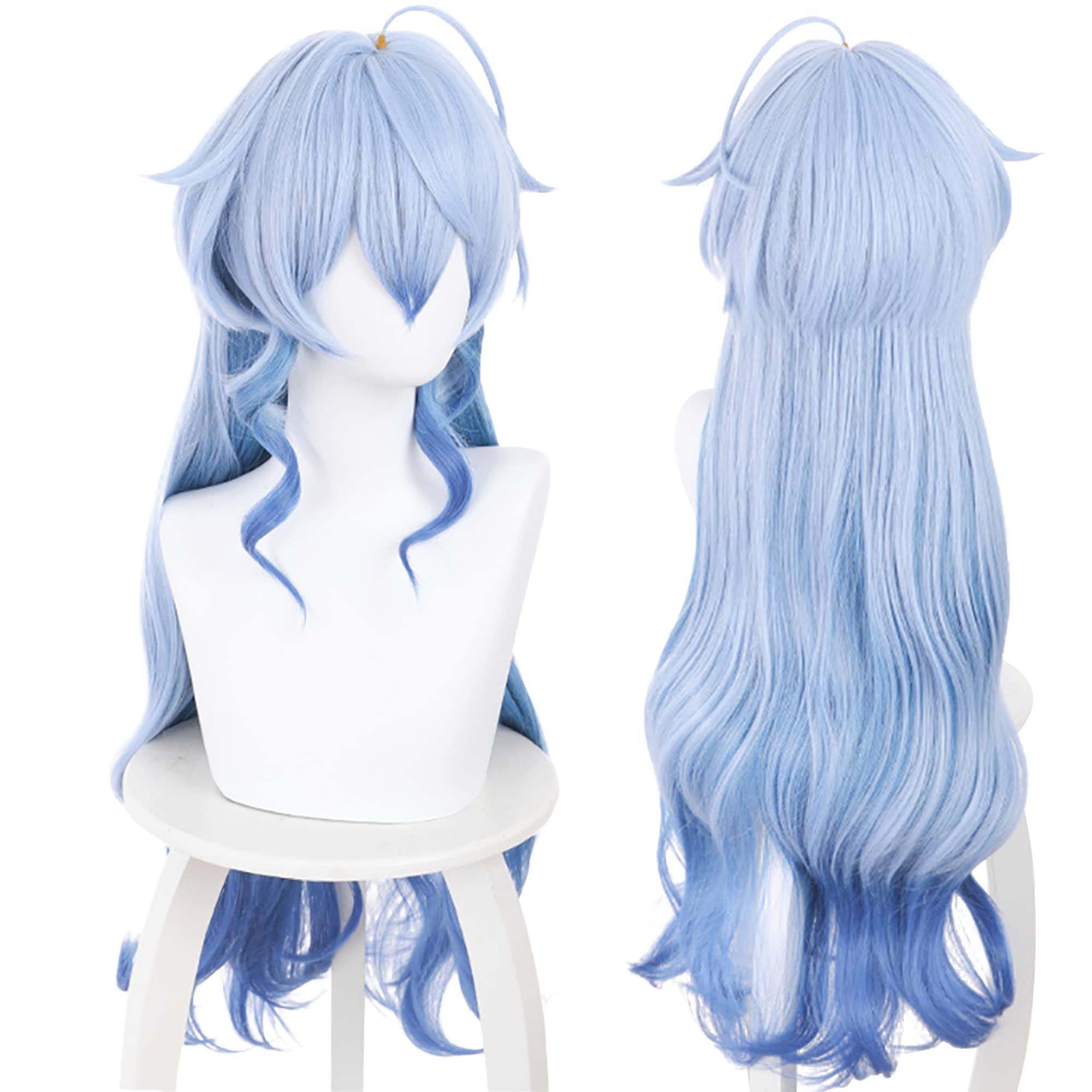 Photo 1 of Anime Cosplay Wig Blue Gradient Hair for Comic Con, Cosplay Show, Halloween