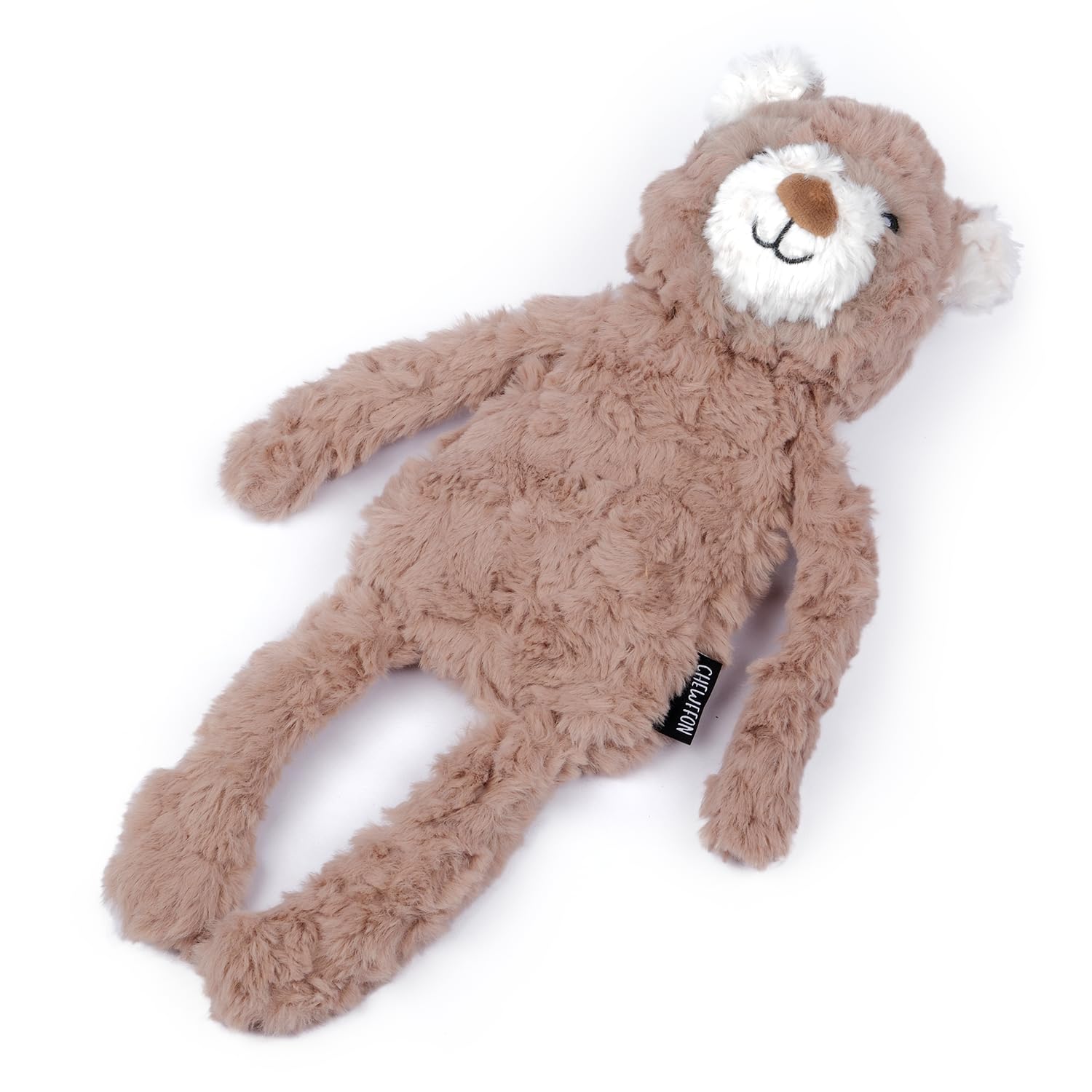 CHEWFFON Dog Toys, Stuffless Plush Dog Squeaky Toy with Bear Design for Foraging Snuggling Fetch Retrieve, Crinkle Treat Toy for All Breeds (Level 1)